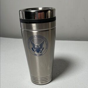 Stainless Steel Travel Mug with President Clinton Presidential Seal